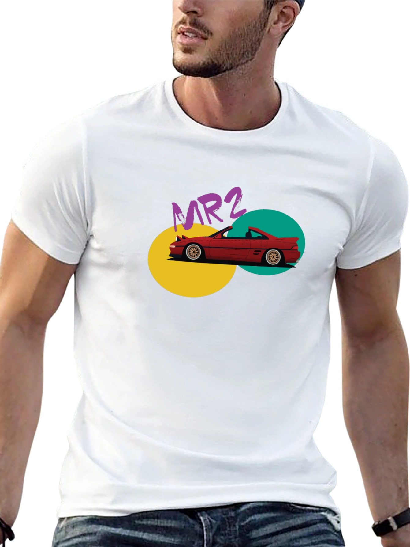 MR2 Car Graphic Tee - Retro Style Black T-Shirt