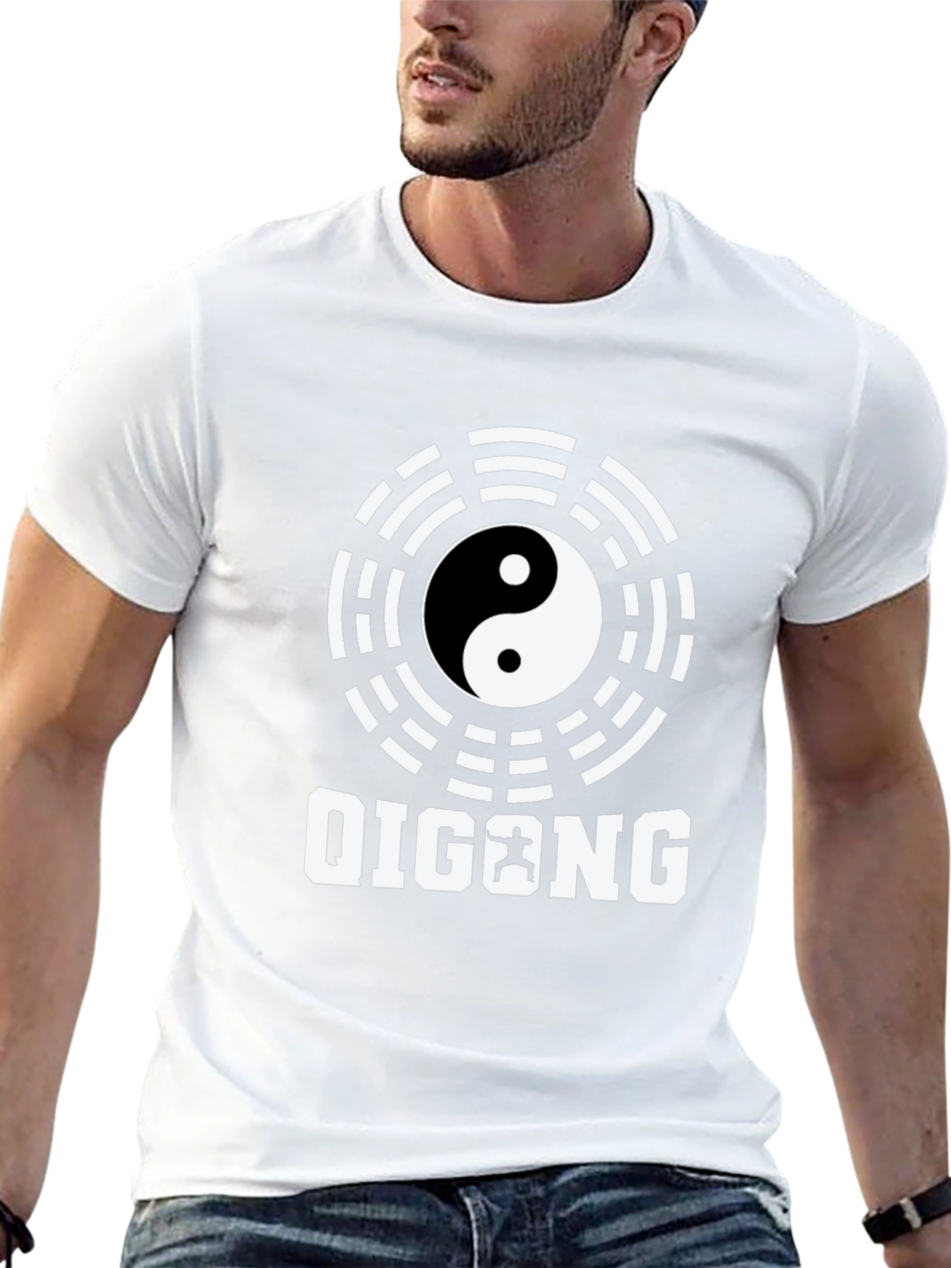 Qigong Yin Yang Graphic Black T-Shirt