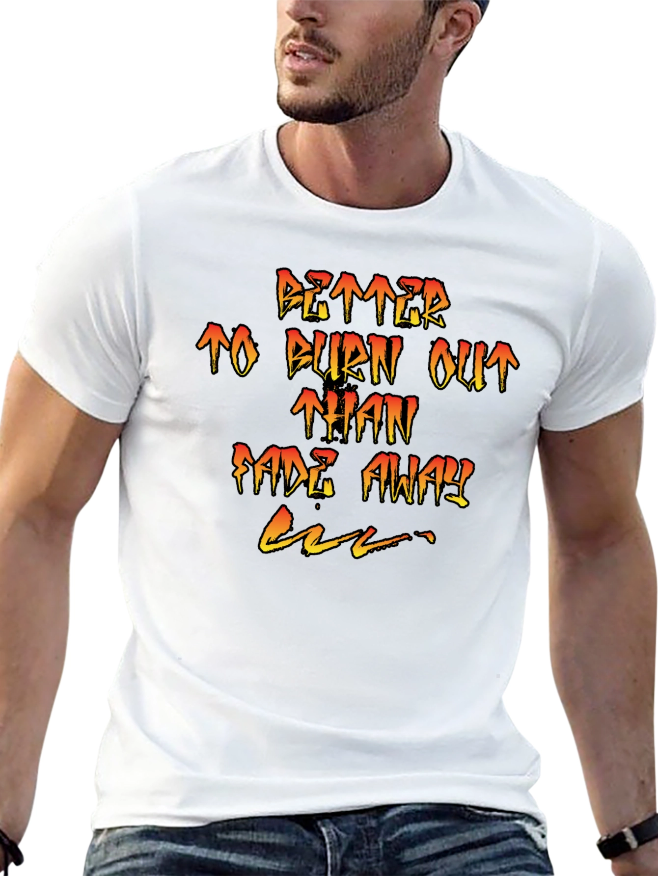 Burn Out Tee - Graphic Print T-Shirt