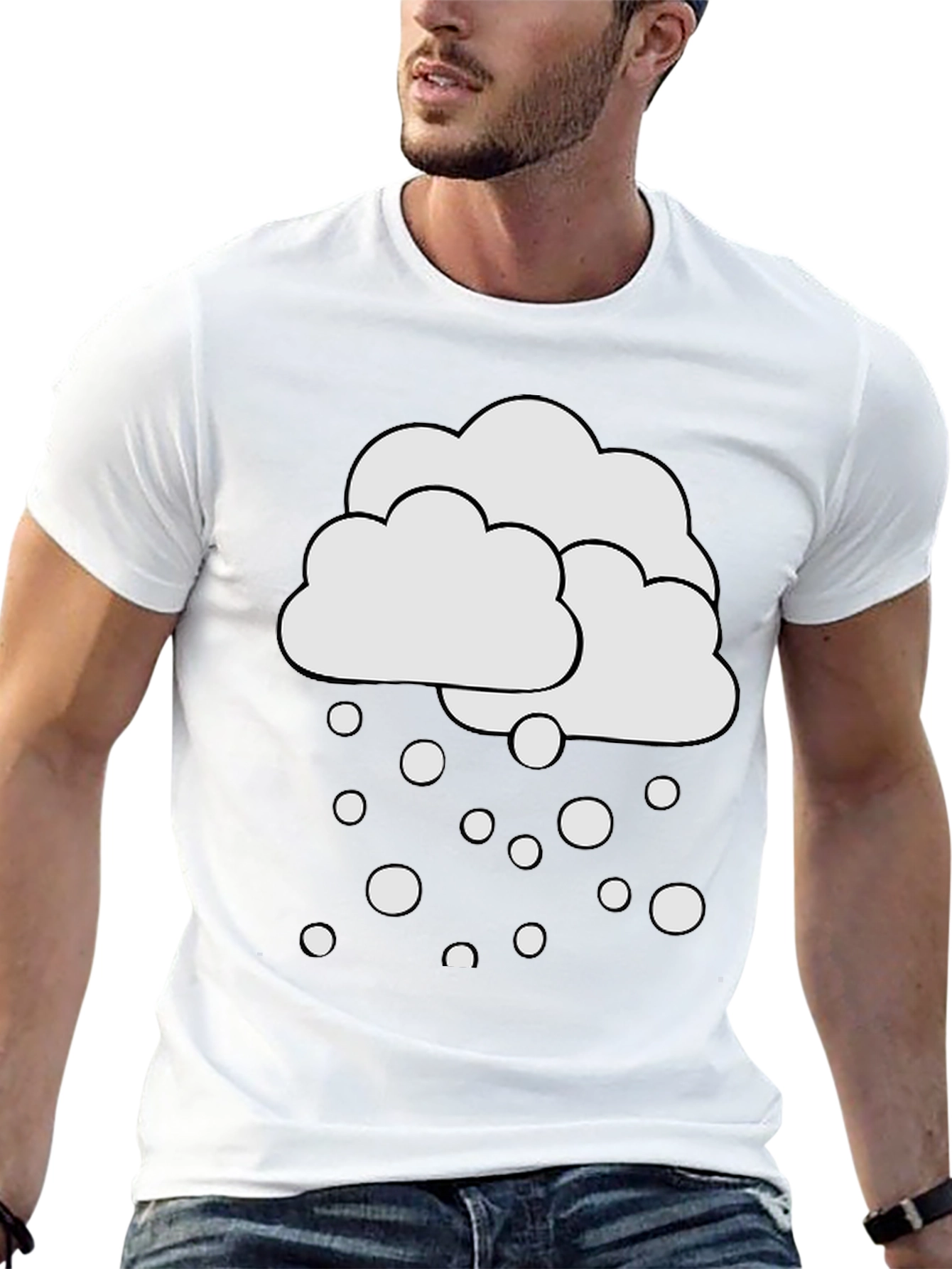 Snow Cloud Graphic Tee - Weather Inspired Design