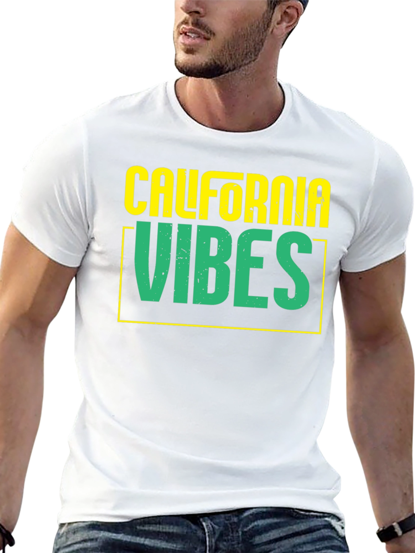California Vibes Graphic Tee - Black Casual T-Shirt