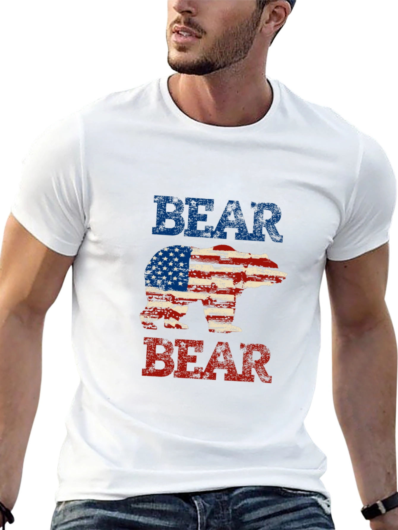 American Flag Bear Patriotic T-Shirt