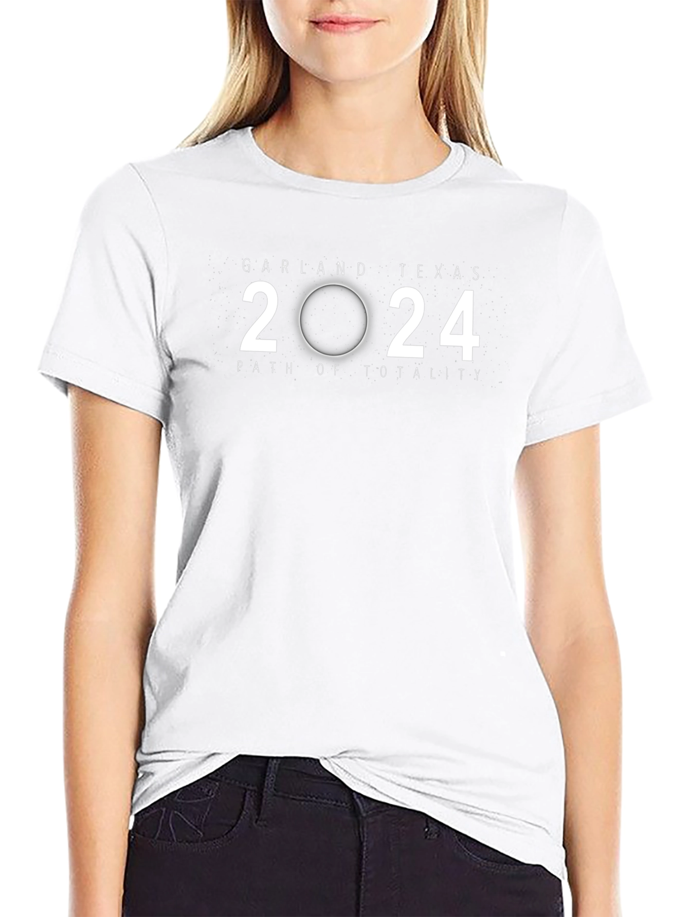 Garland Texas 2024 Path of Totality Black T-Shirt