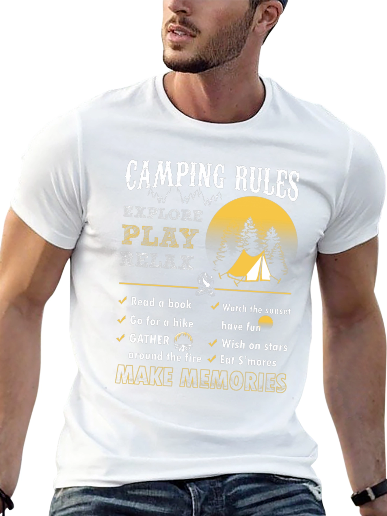 Camping Rules T-Shirt: Explore Play Relax