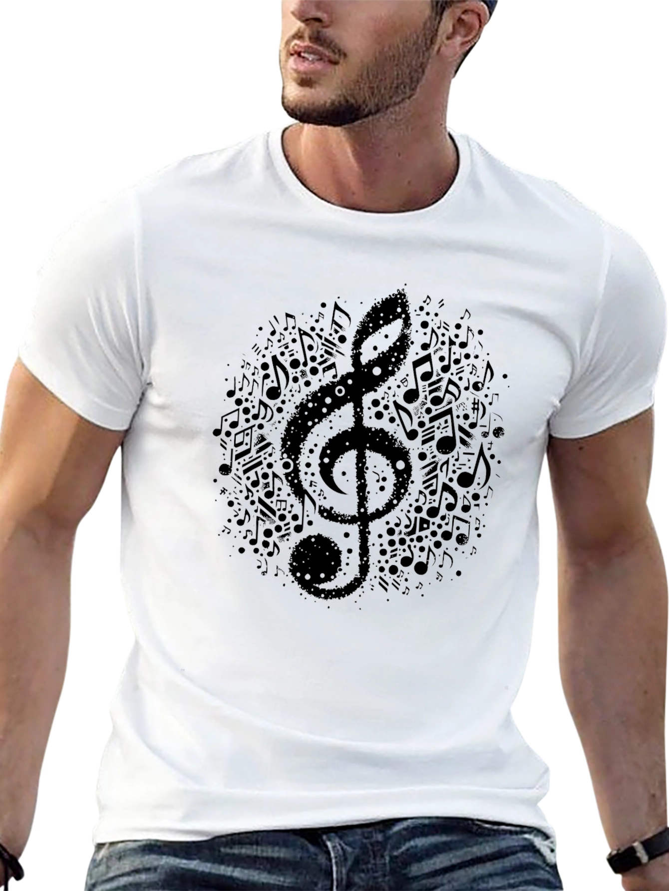Musical Note Clef Graphic Tee