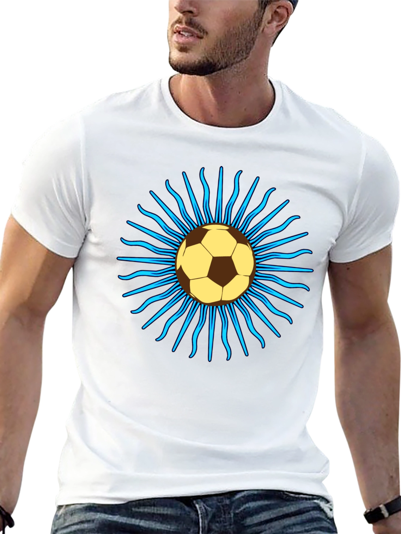 Soccer Ball Sun T-Shirt - Black