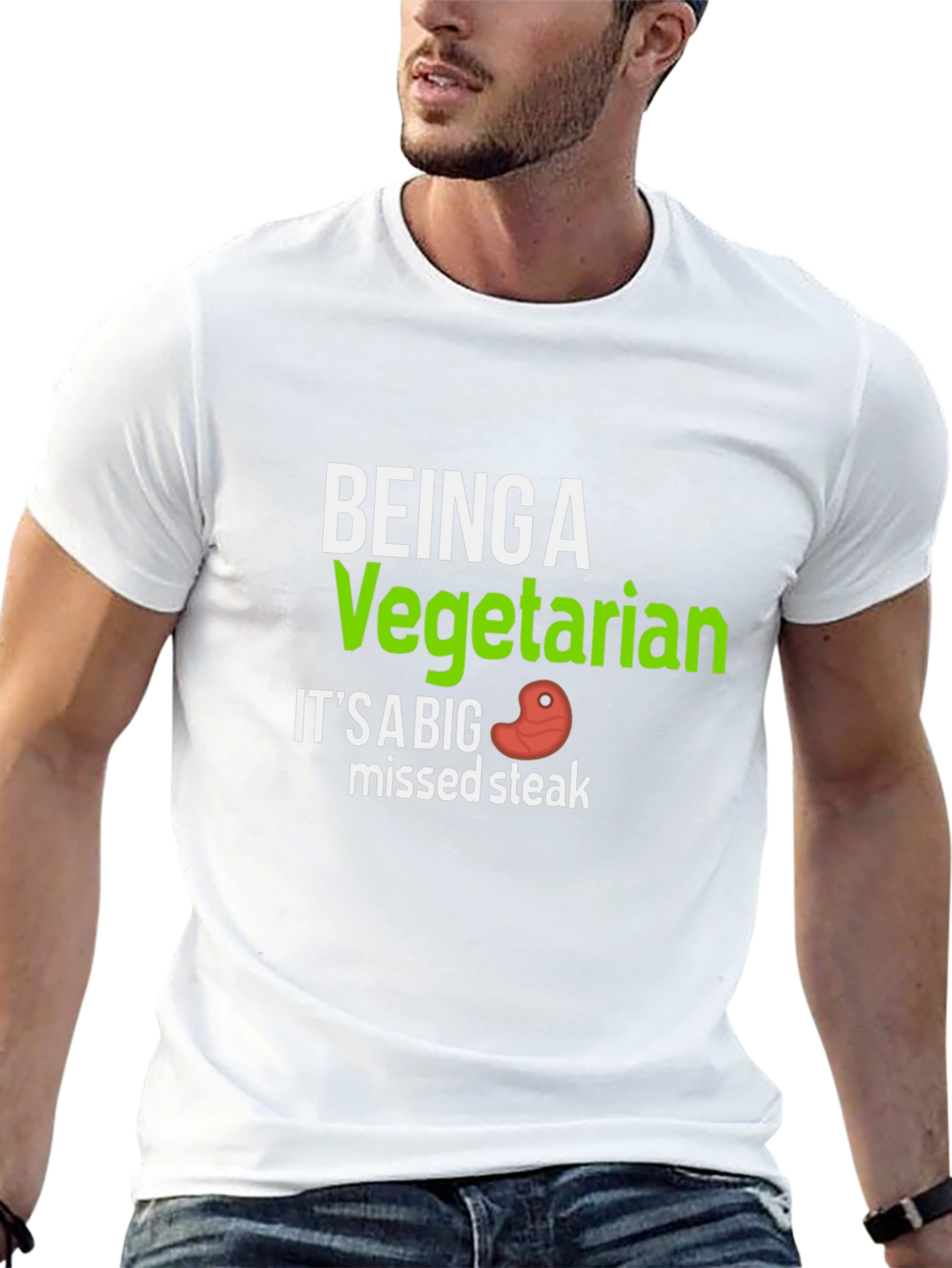 Being a Vegetarian Missed Steak Funny T-Shirt