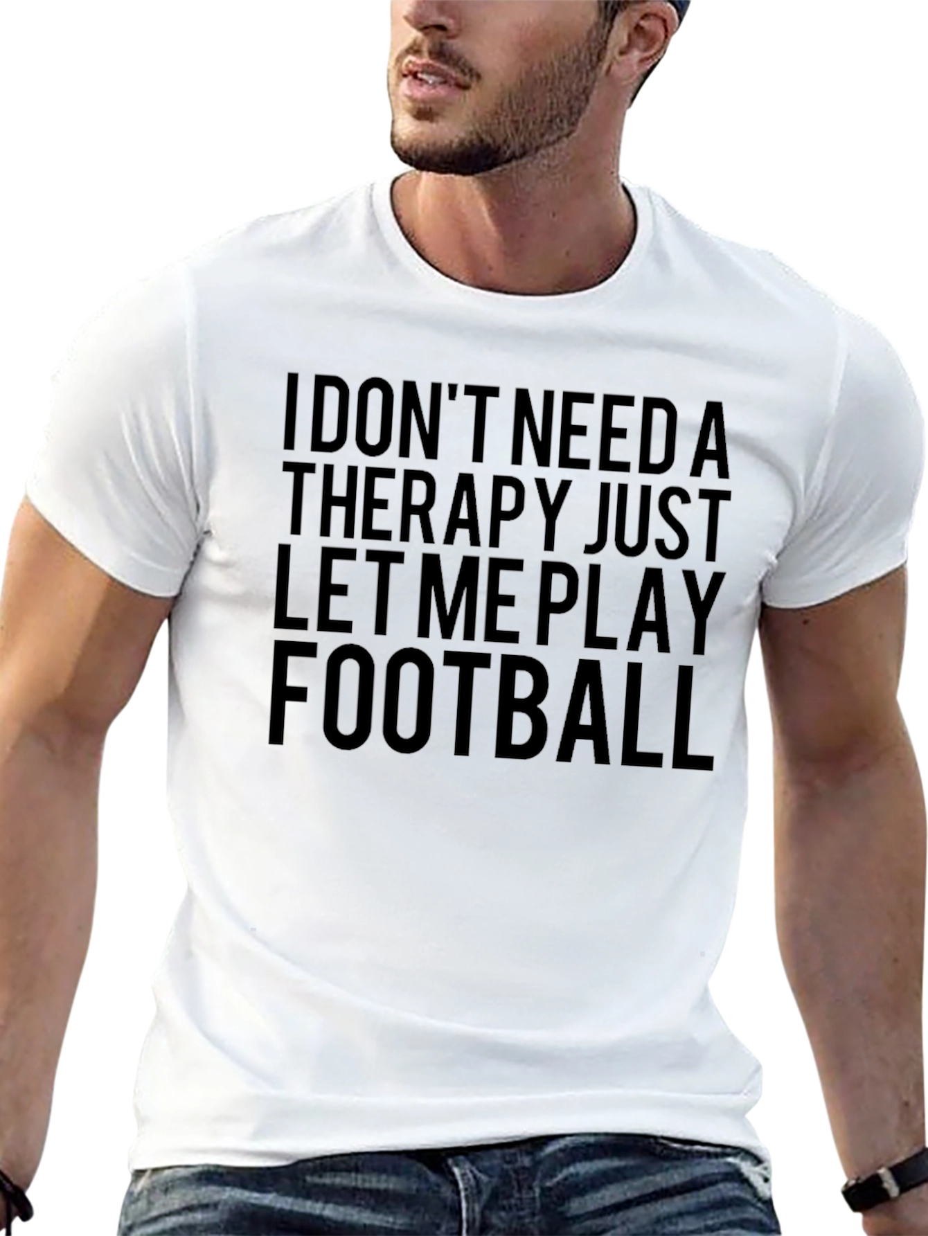 I Dont Need Therapy Football T-Shirt