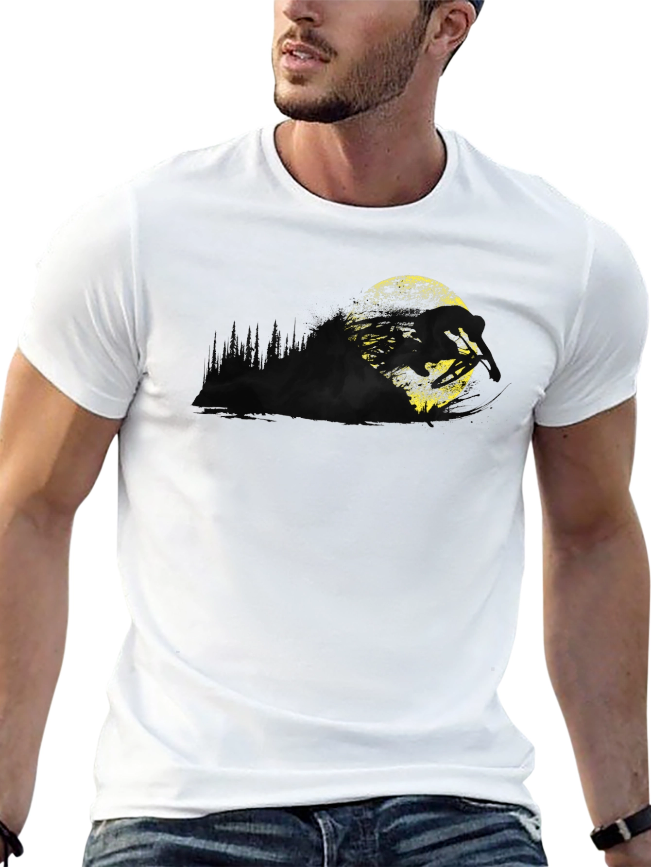 Graphic Print Black T-Shirt