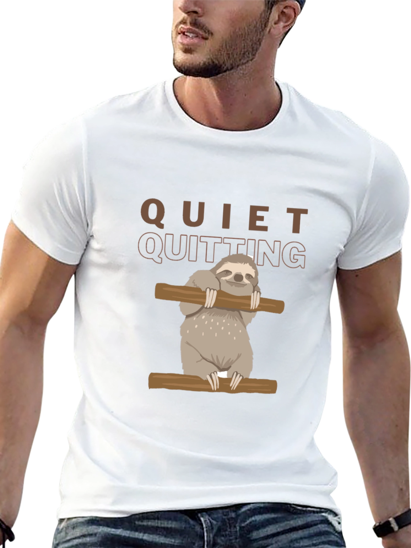 Quiet Quitting Sloth Graphic T-Shirt