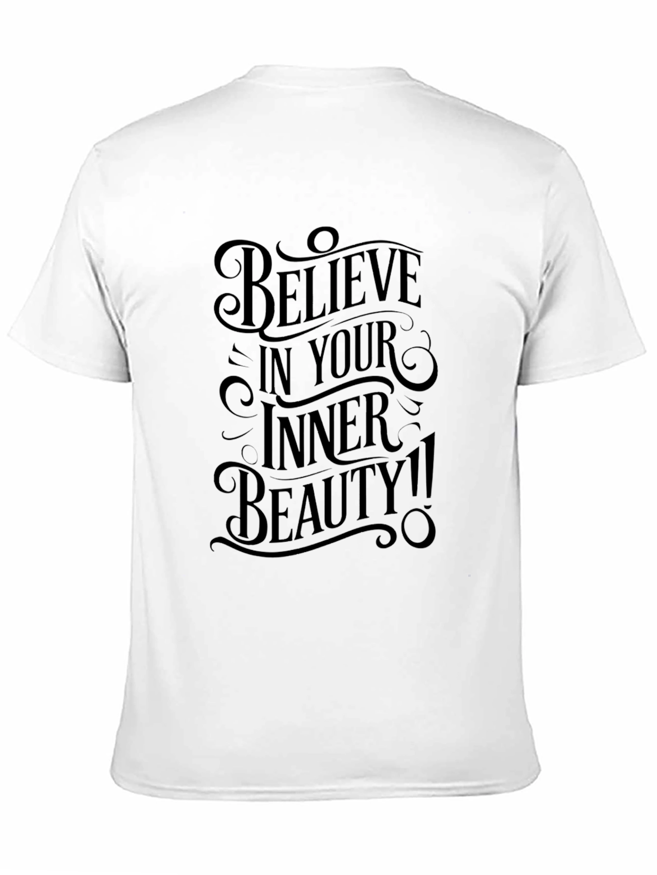Believe in Your Inner Beauty Black Graphic T-Shirt