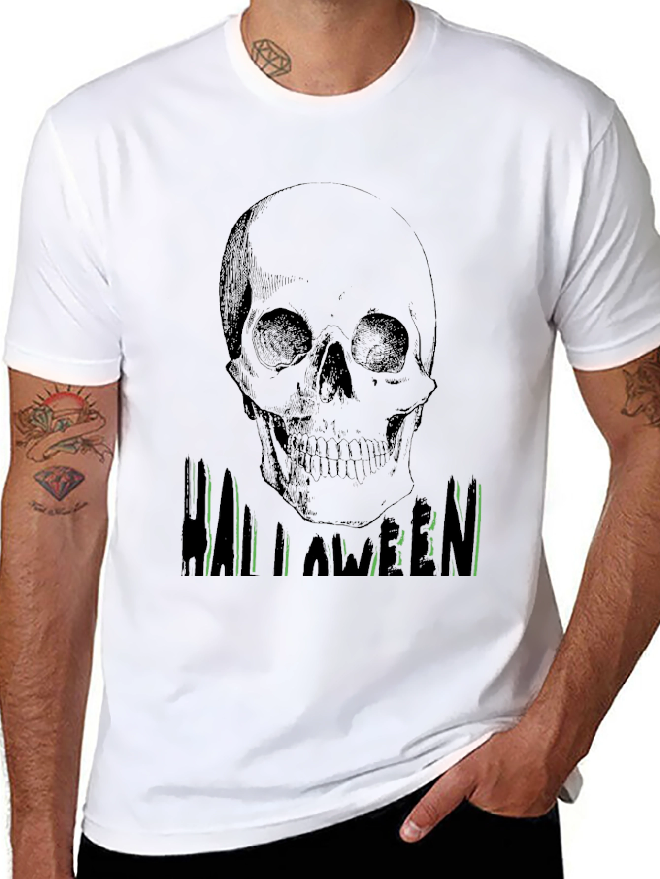 Halloween Skull Graphic T-Shirt