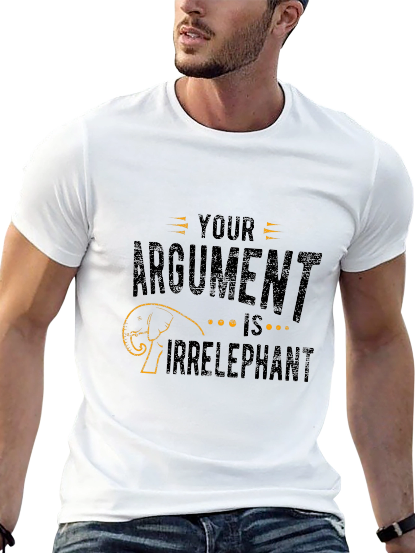 Irrelephant Humor Graphic Tee - Mens Black T-Shirt