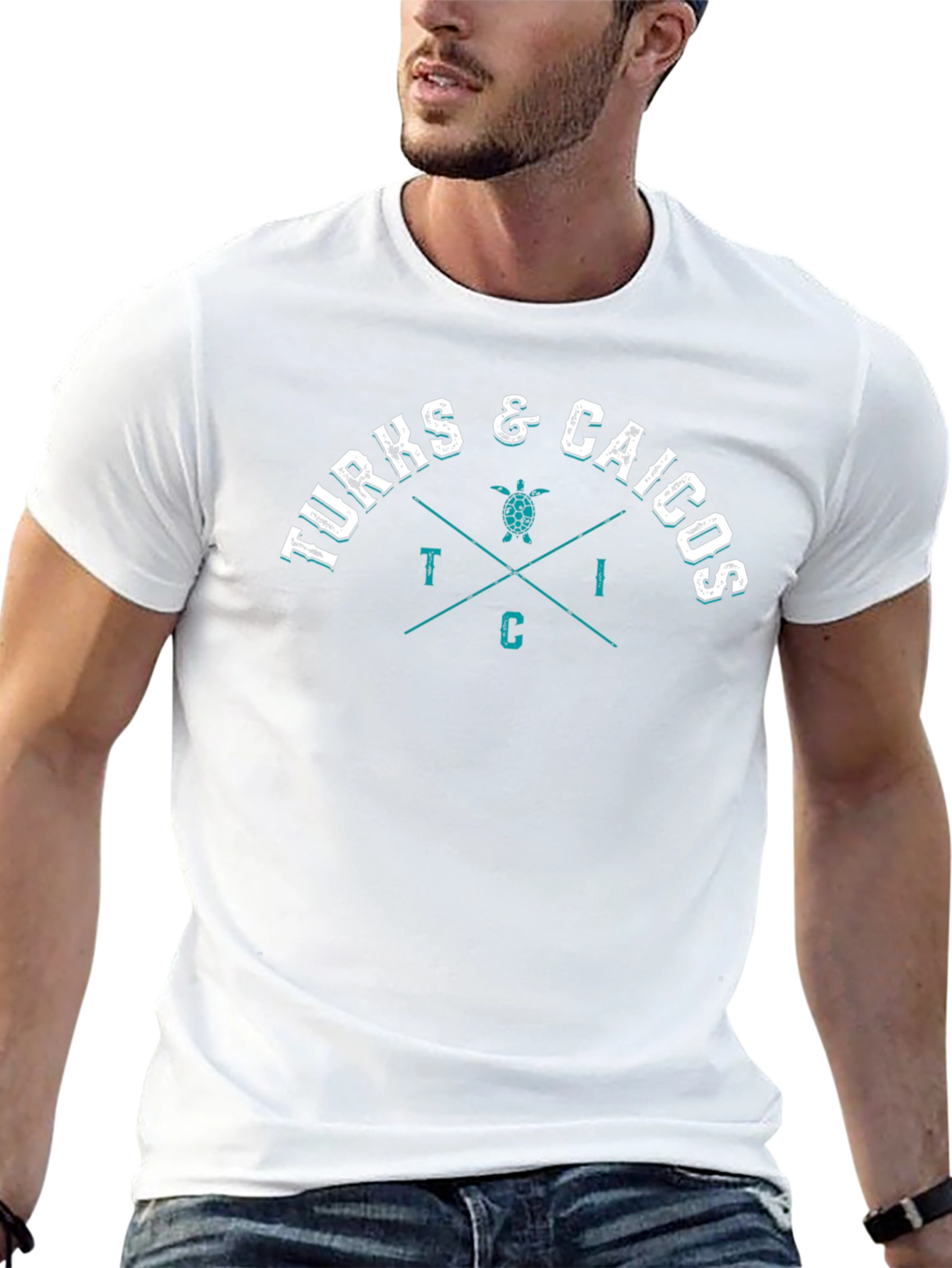 Turks & Caicos Graphic Print Black T-Shirt