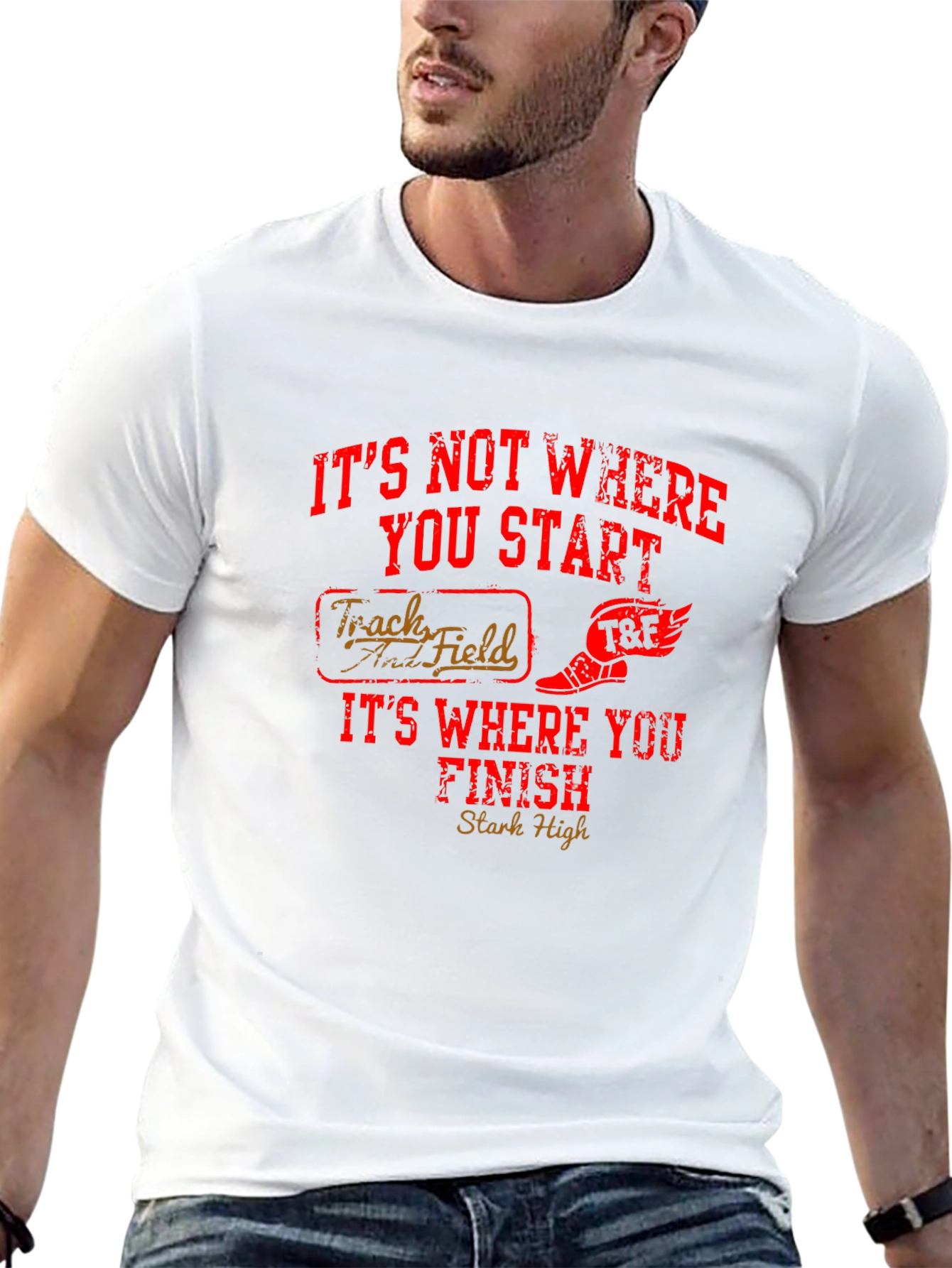 Track & Field Graphic Print Tee