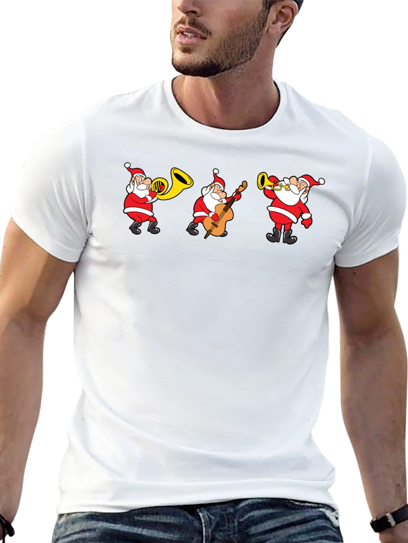 Santa Band Graphic Tee - Holiday Cheer