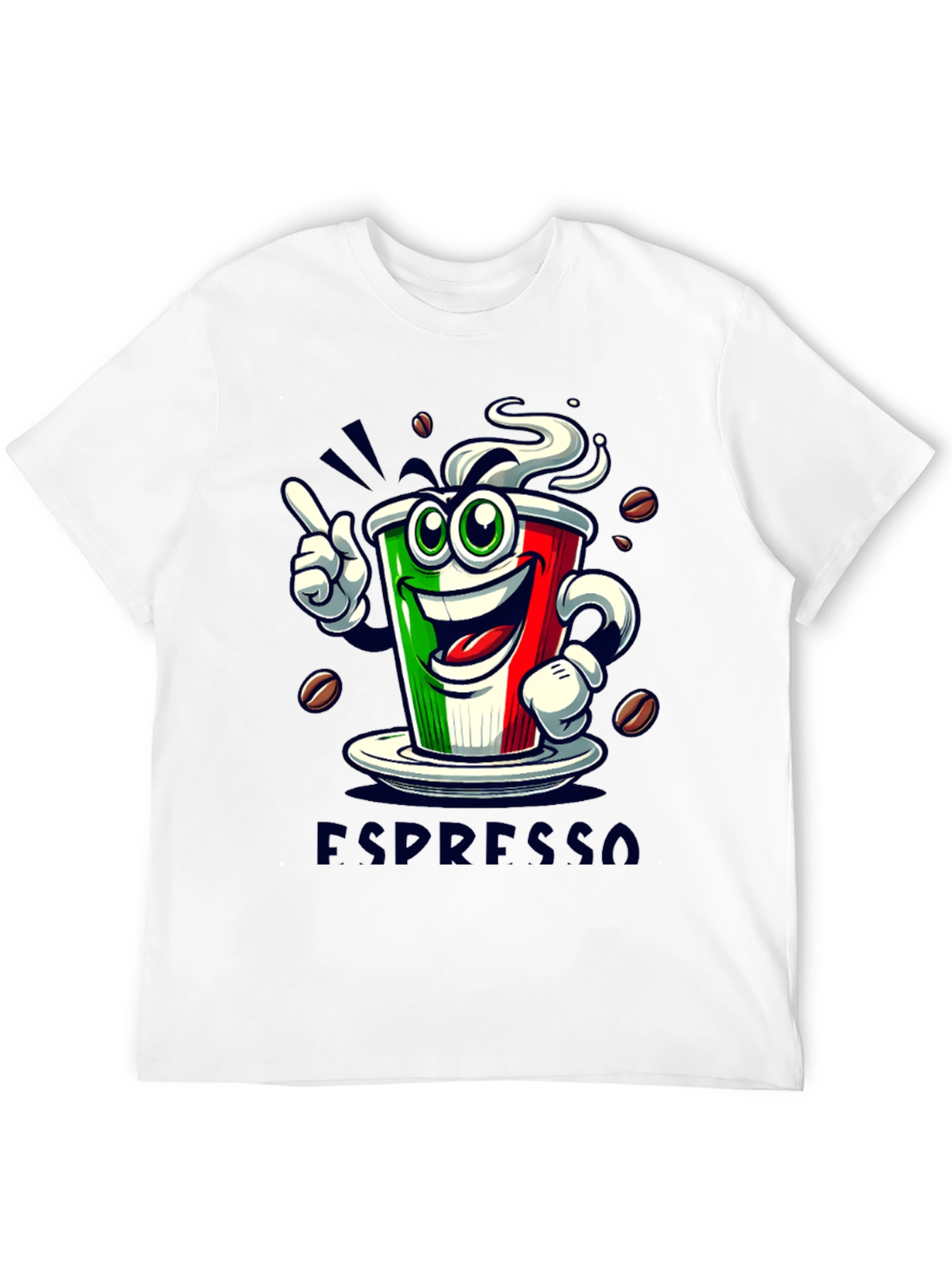 Espresso Italian Flag Graphic T-Shirt