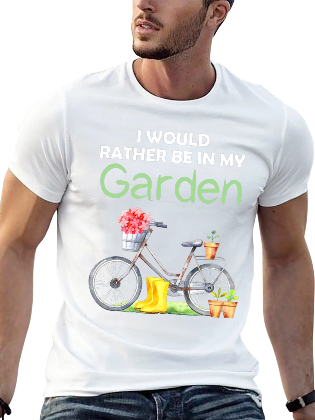 Gardening T-Shirt - Id Rather Be In My Garden