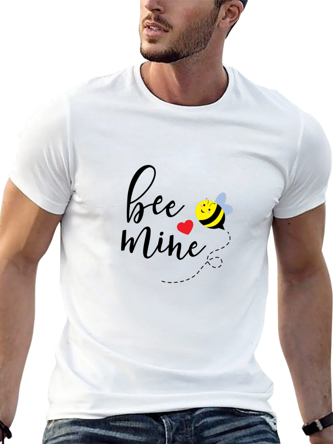 Bee Mine Valentines Day Black T-Shirt