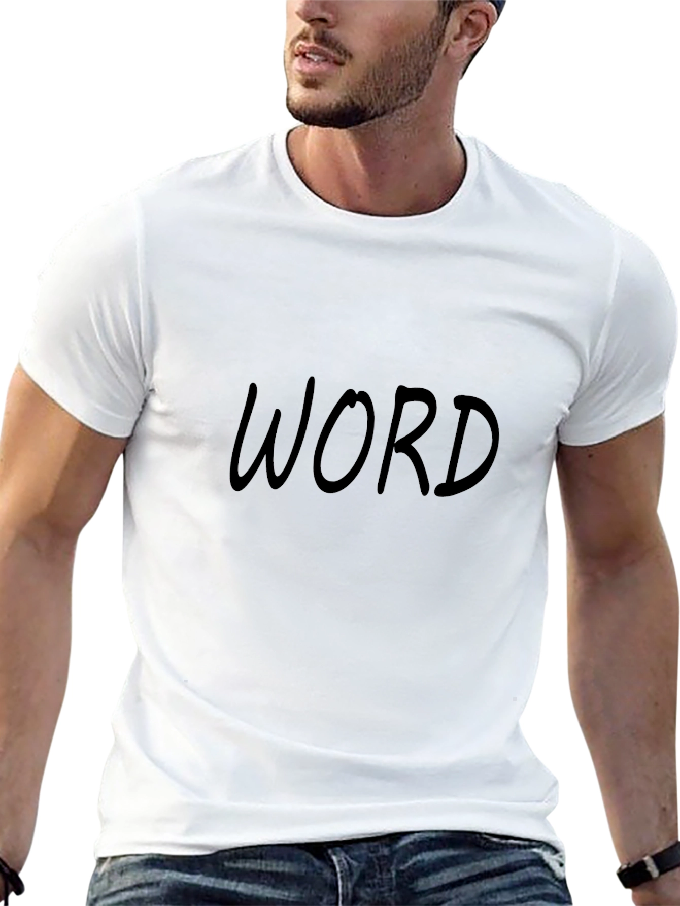 Black T-Shirt - Simple Word Design