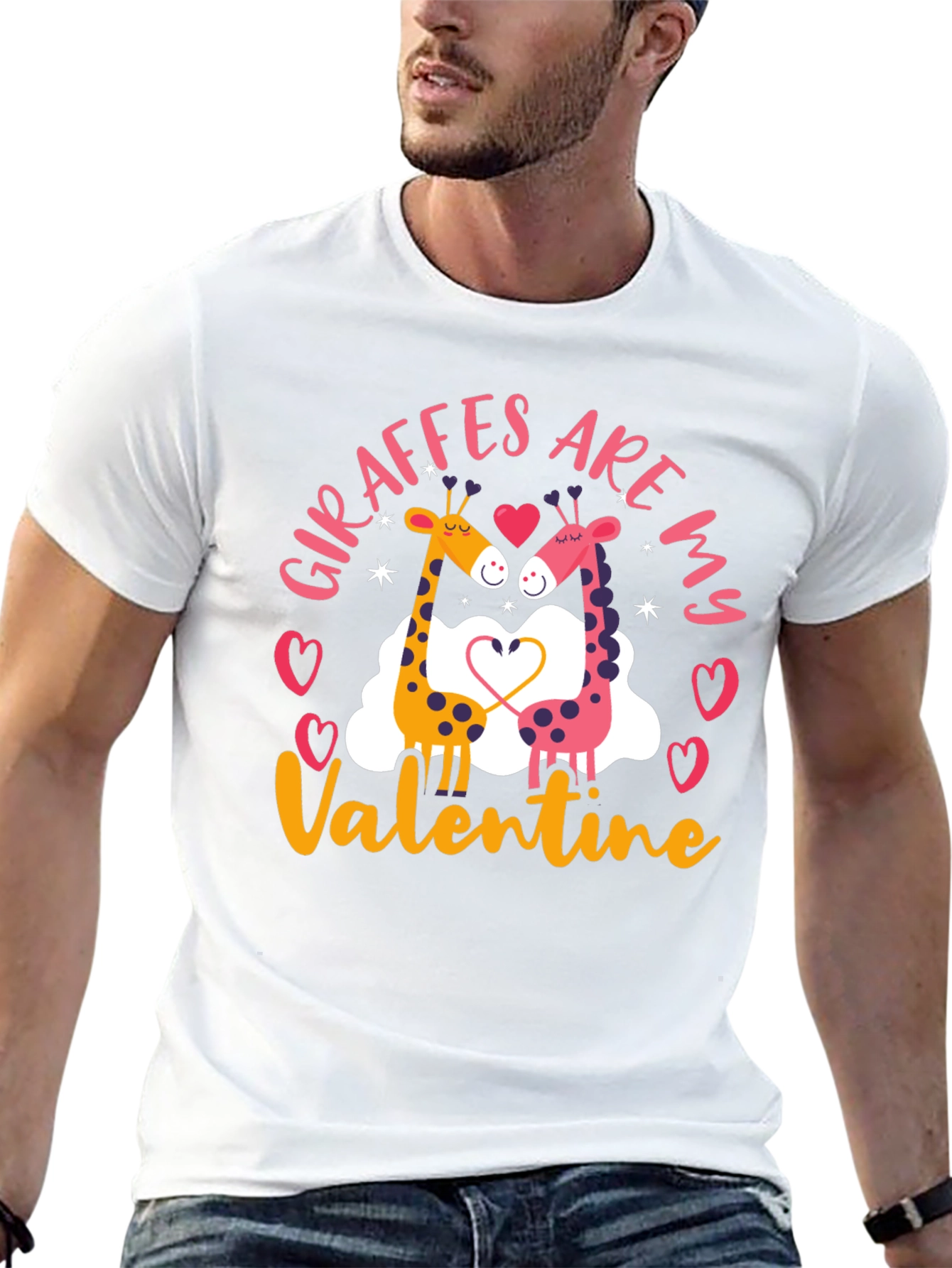 Giraffe Valentines Day T-Shirt