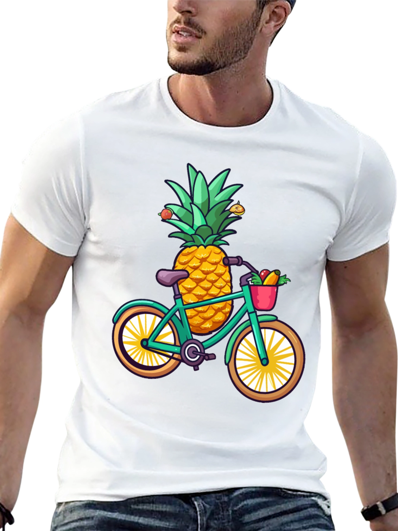 Pineapple on Bicycle Graphic Tee
