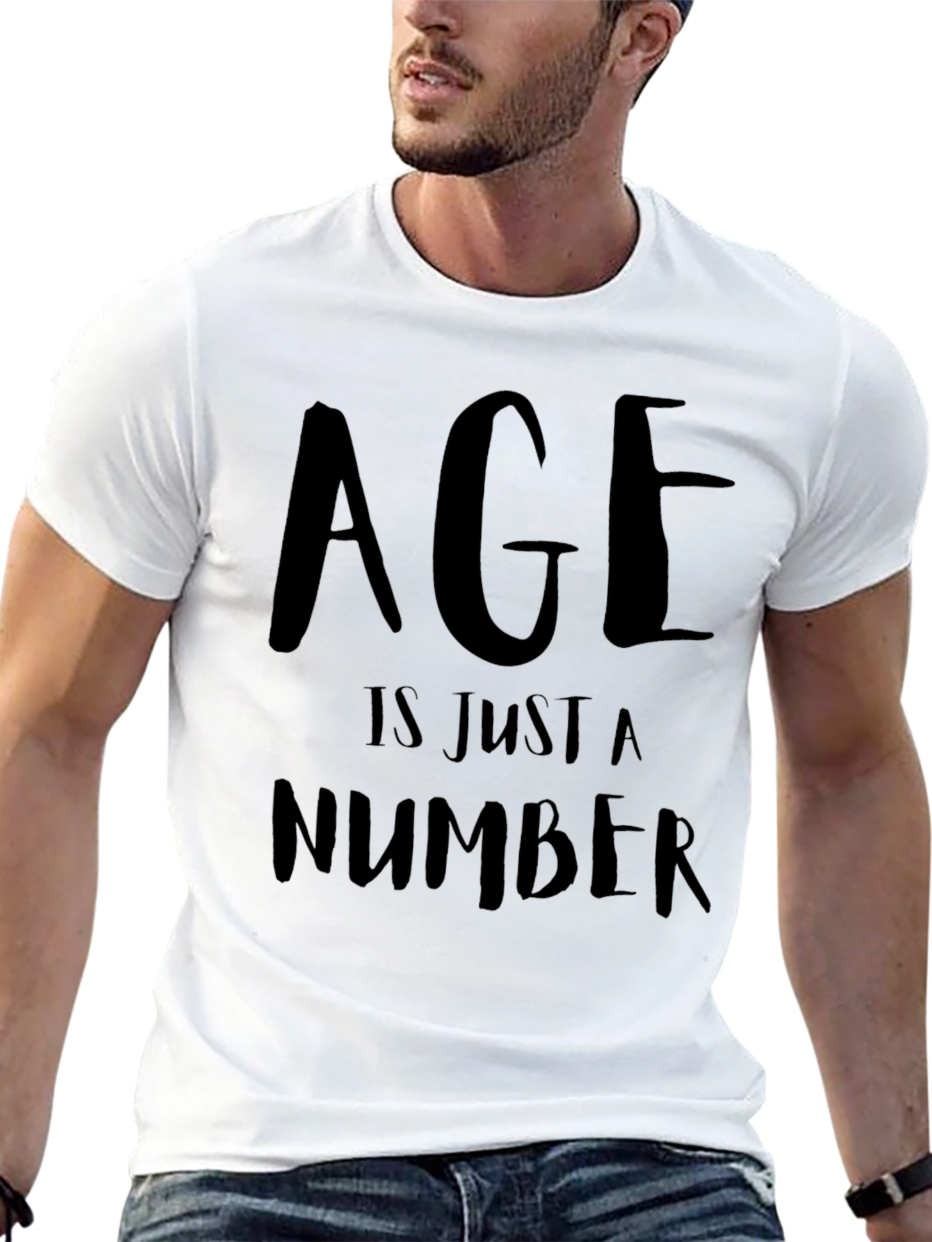 Age Is Just a Number Black Graphic Tee