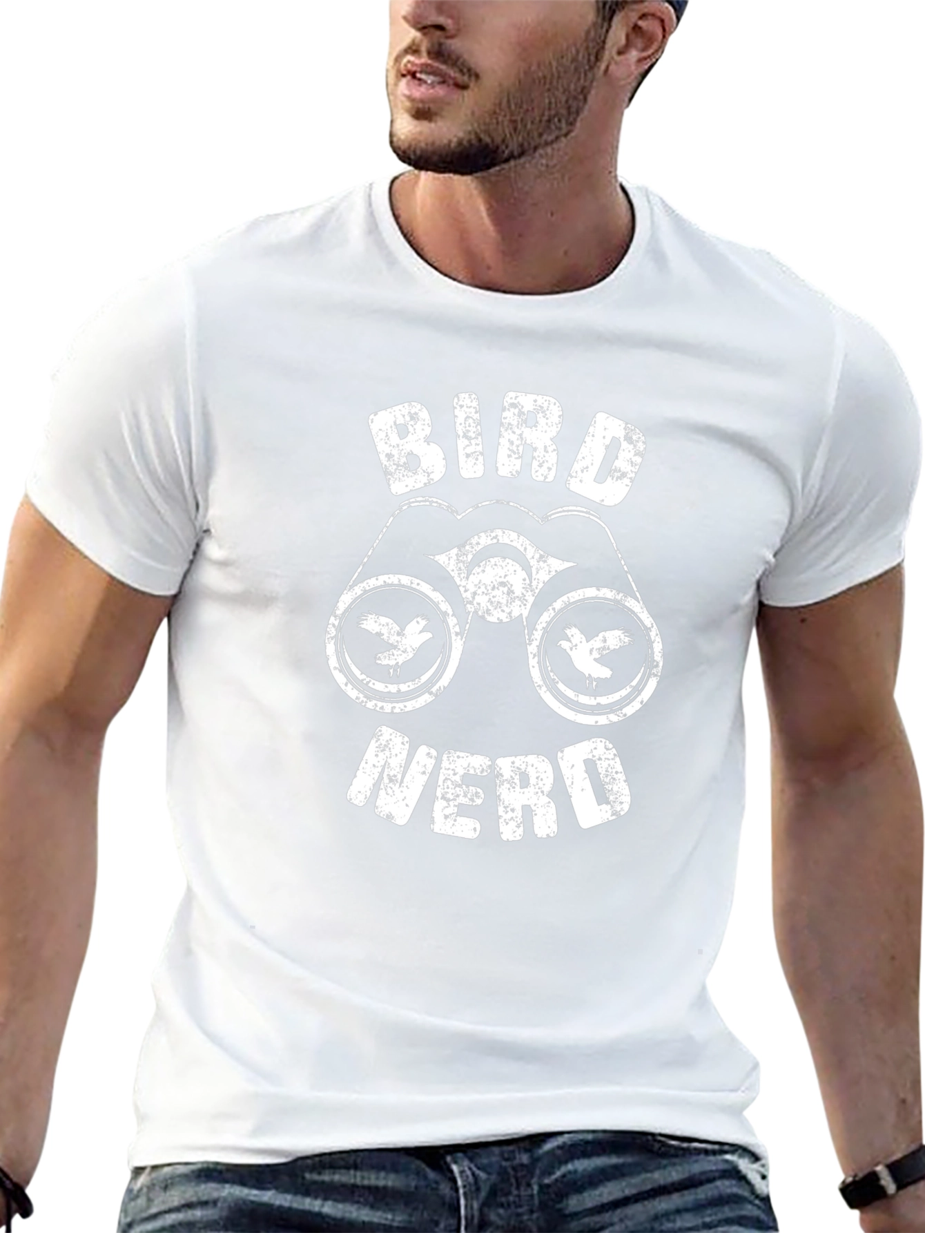Bird Nerd Binoculars Graphic Tee - Black