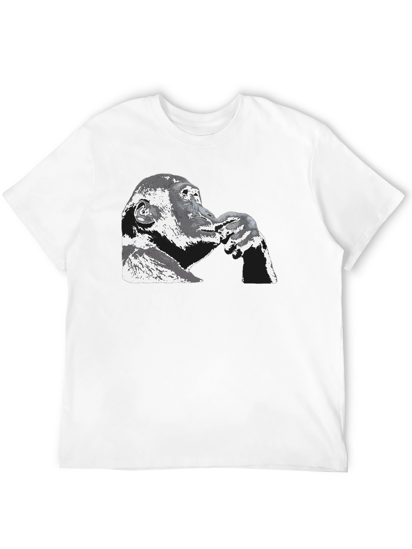 Contemplative Ape Graphic Black T-Shirt