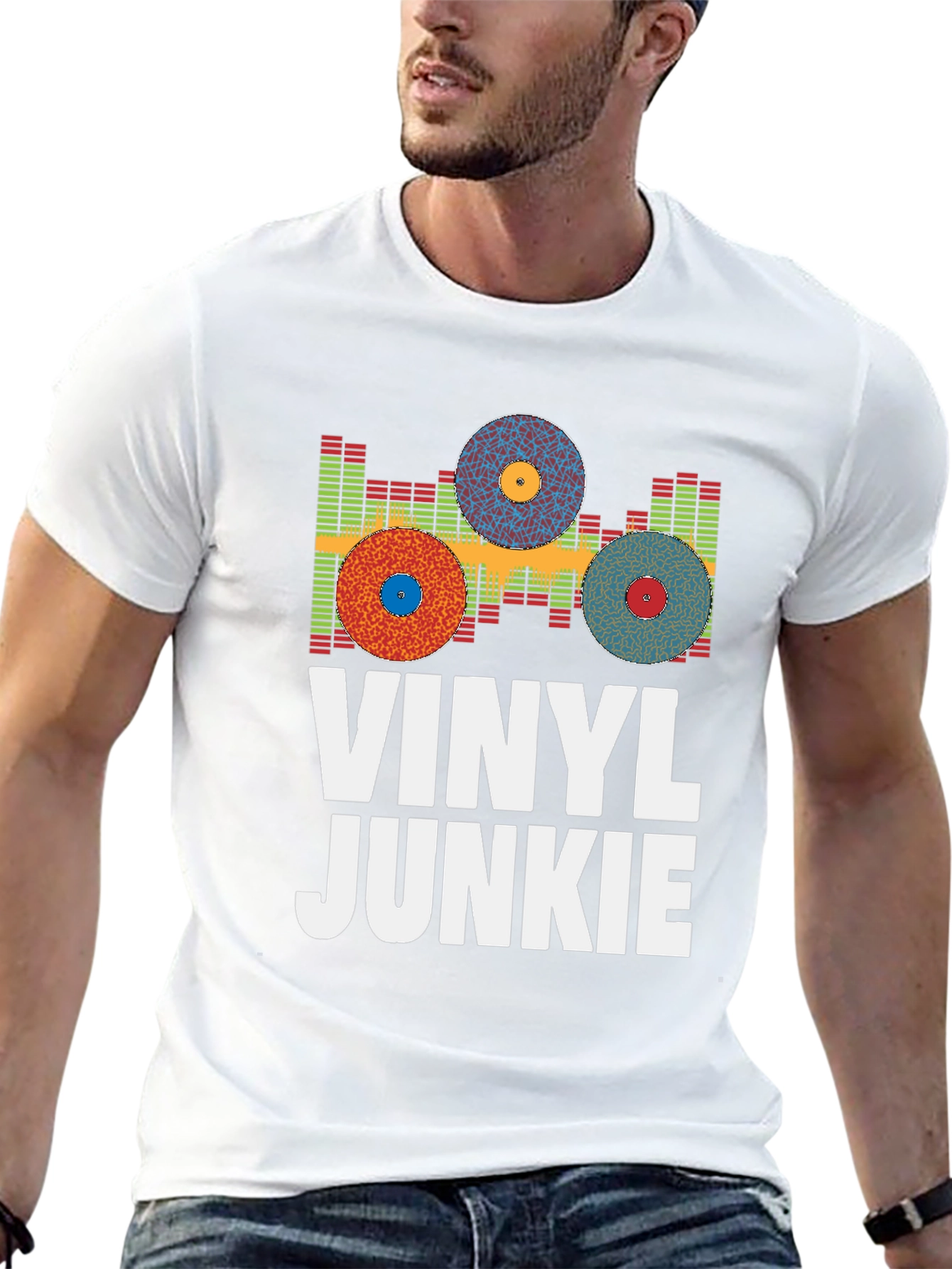 Vinyl Junkie T-Shirt - Music Lover Tee