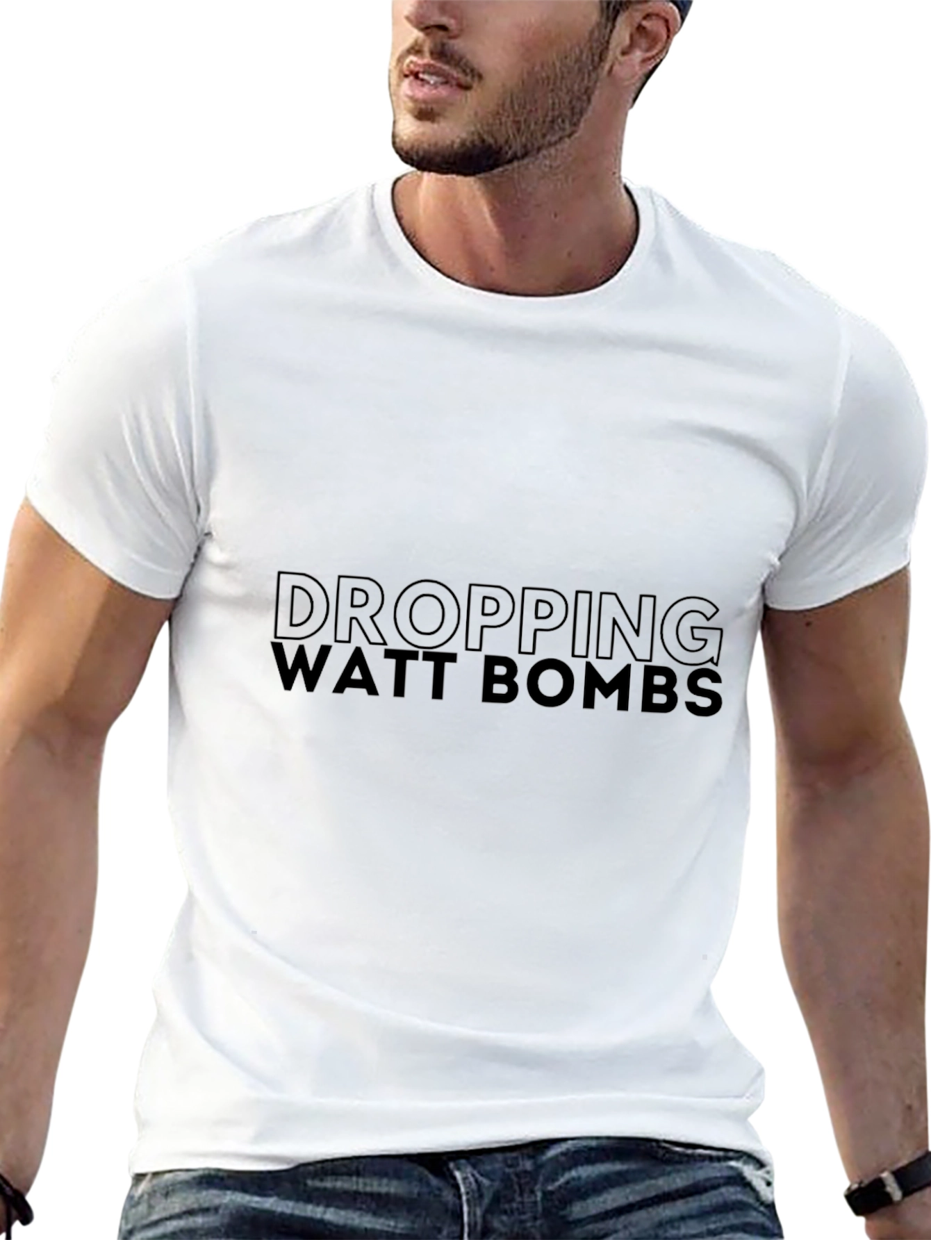 Dropping Watt Bombs Graphic Tee - Black T-Shirt