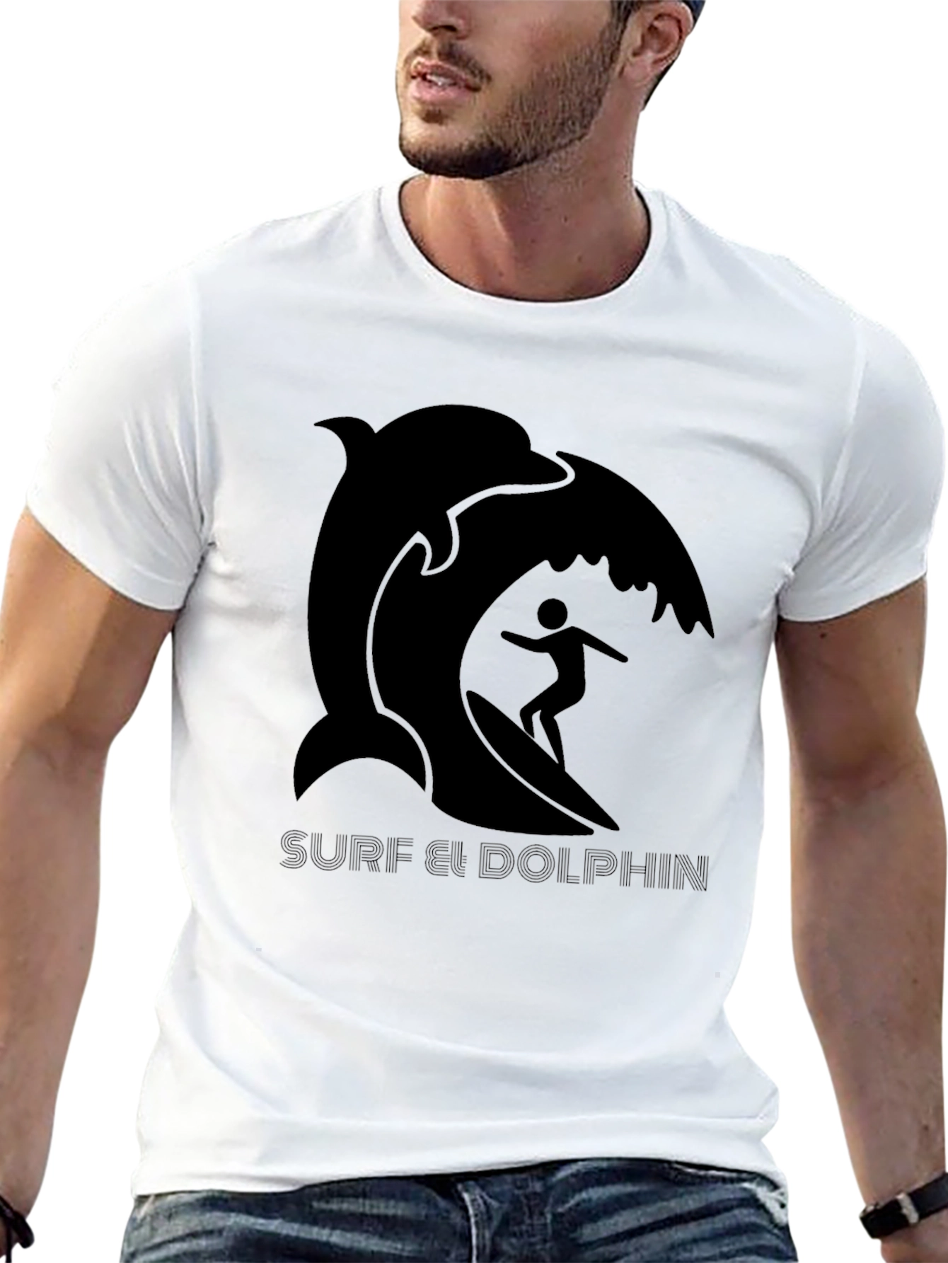 Surf & Dolphin Graphic T-Shirt
