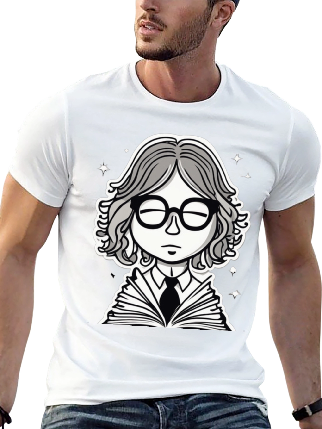Bookworm Black Graphic Tee
