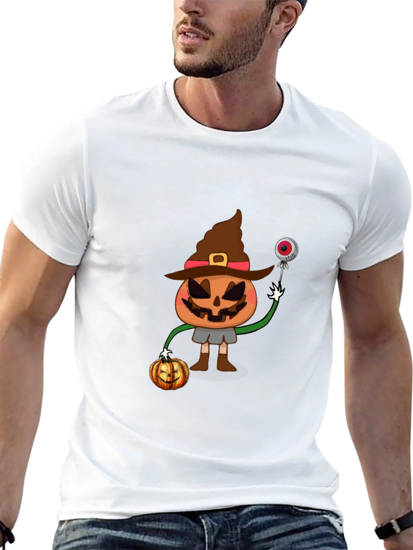 Spooky Pumpkin Witch T-Shirt