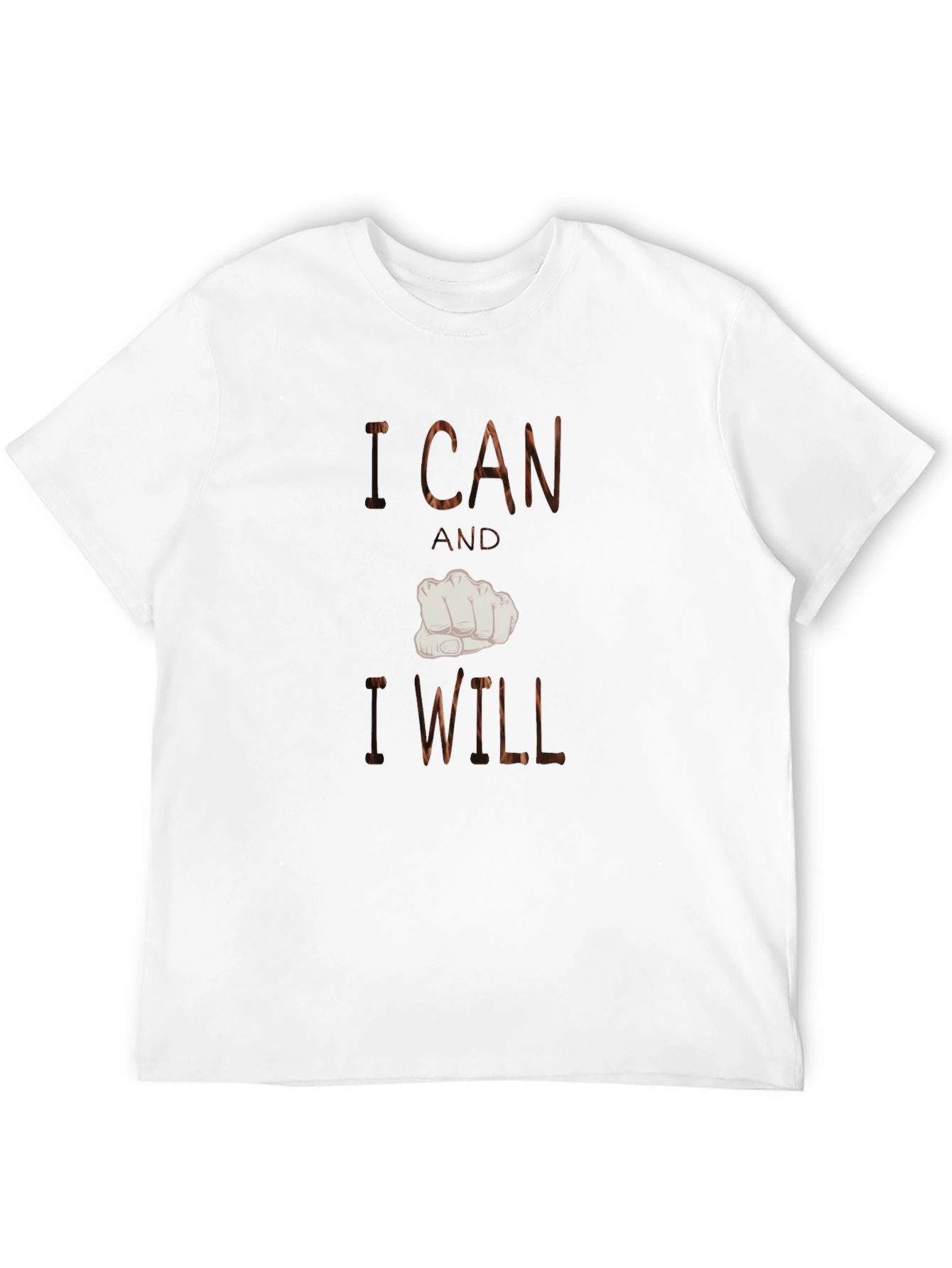 Motivational Black T-Shirt: I Can and I Will