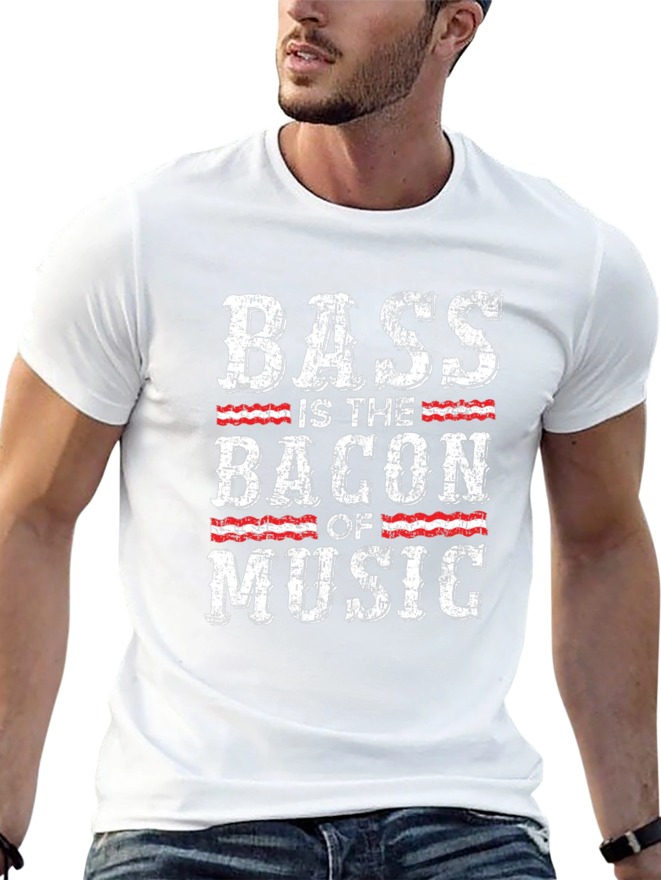 Bass is the Bacon of Music Black T-Shirt