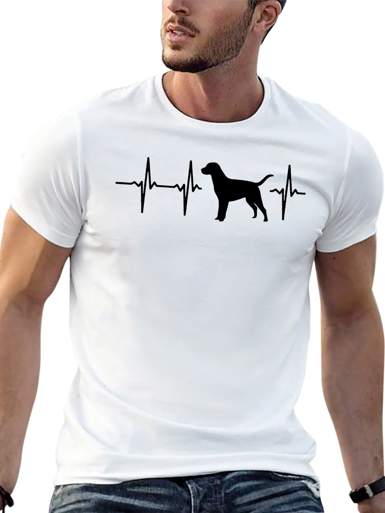 Dog Heartbeat EKG T-Shirt – Minimalist Dog Lover Tee