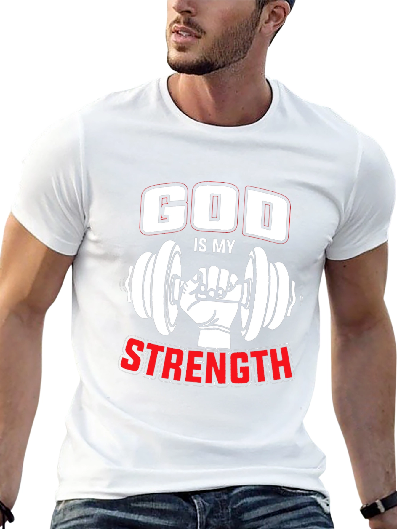 God is My Strength Workout T-Shirt