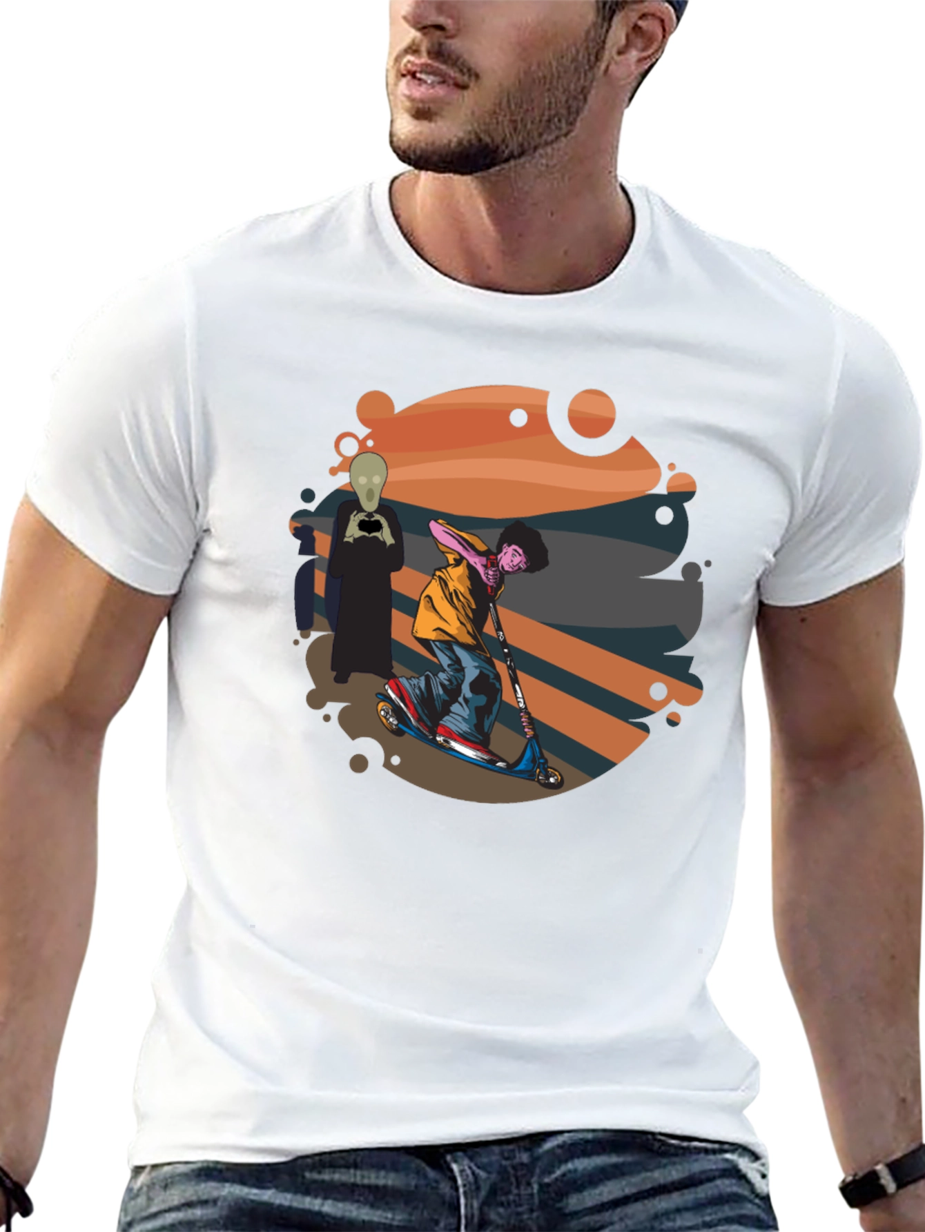 Skateboarding Alien T-Shirt - Cool Graphic Tee