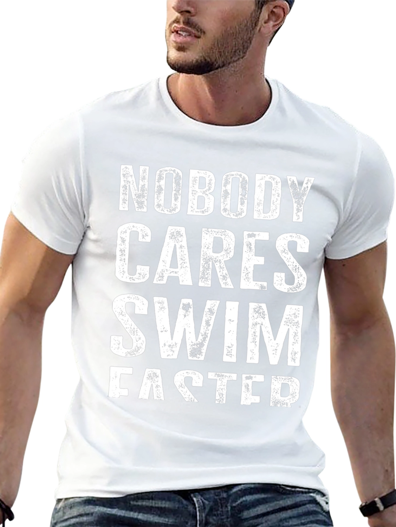 Nobody Cares Swim Faster Graphic Tee