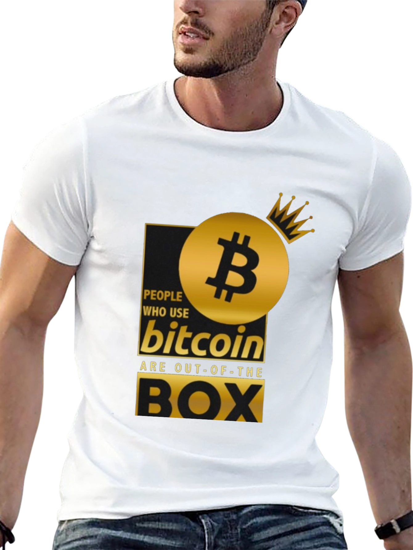 Bitcoin Out-of-the-Box Black T-Shirt