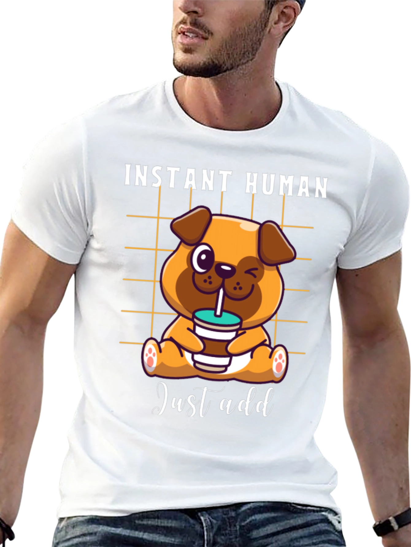 Instant Human Dog Coffee T-Shirt – Funny Dog Lover Tee