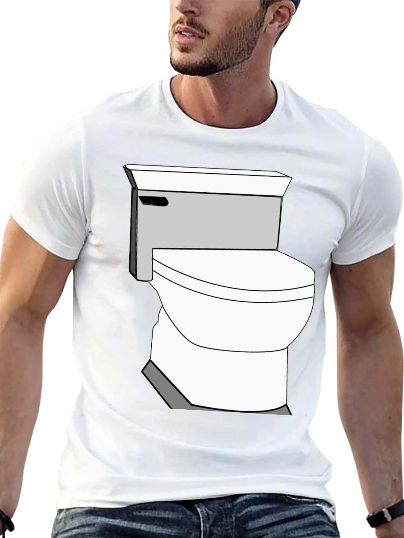 Toilet Graphic Tee - Funny Novelty T-Shirt