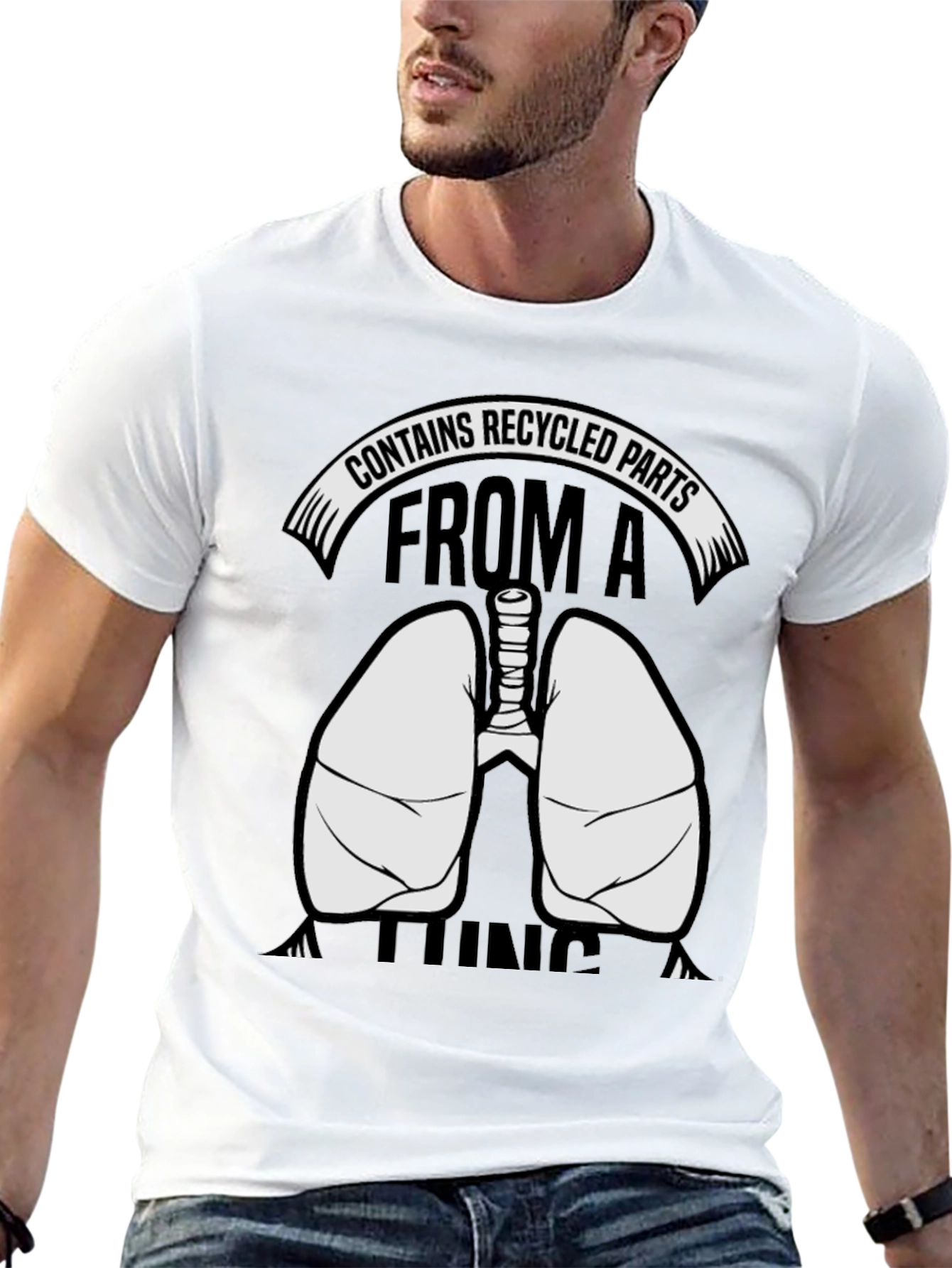 Contains Recycled Parts Lungs Graphic T-Shirt