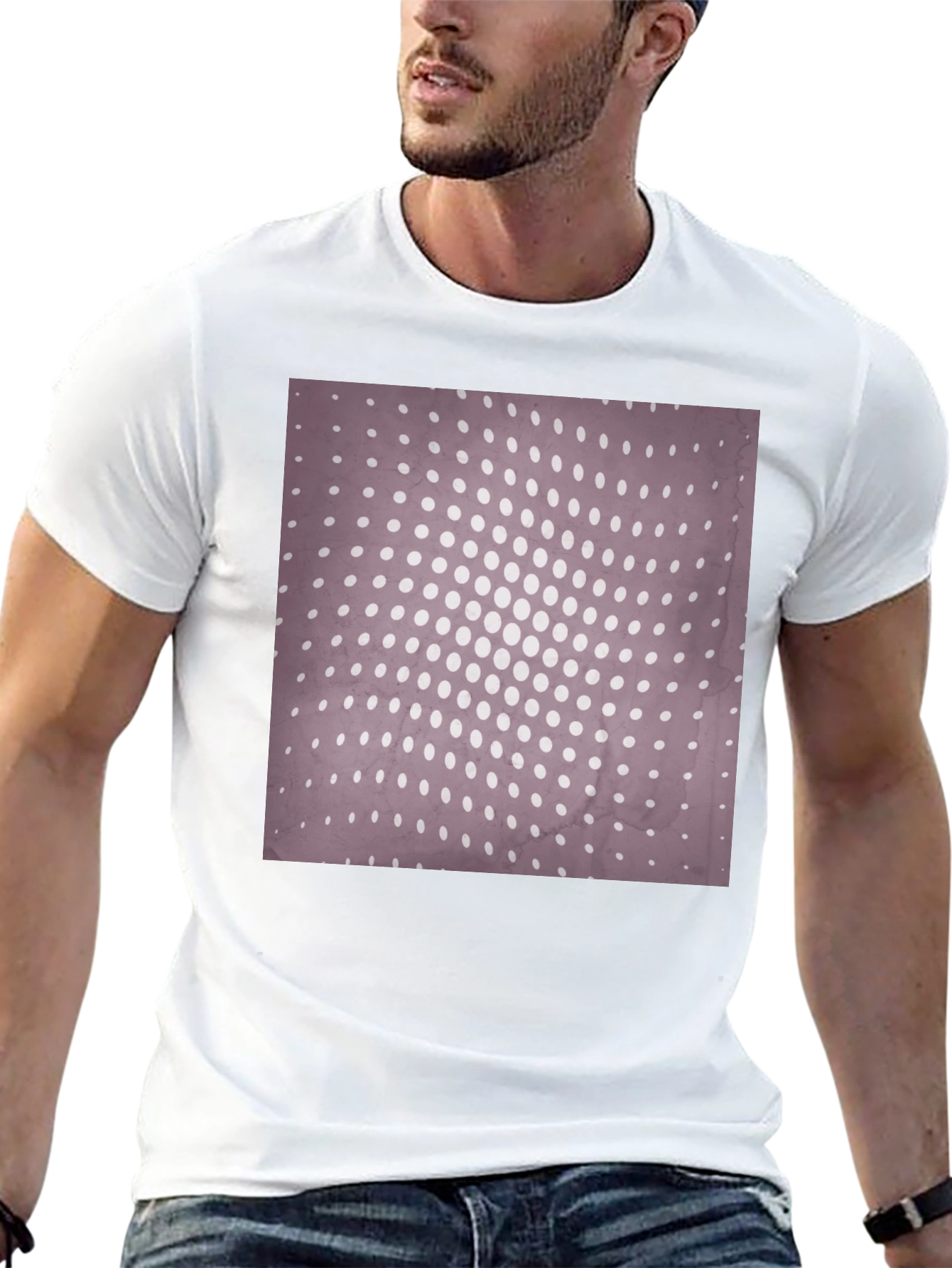Retro Dot Pattern T-Shirt - Classic Design Tee