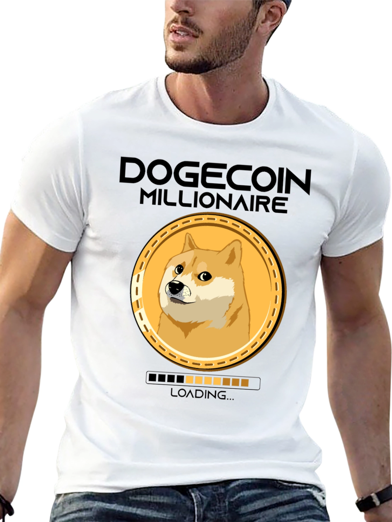 Dogecoin Millionaire Loading T-Shirt – Funny Crypto Tee