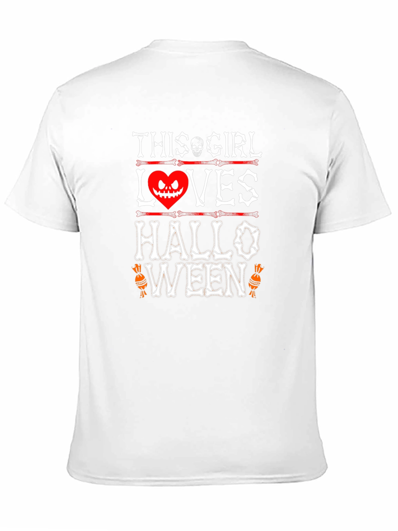 Halloween Girl Skeleton Heart T-Shirt