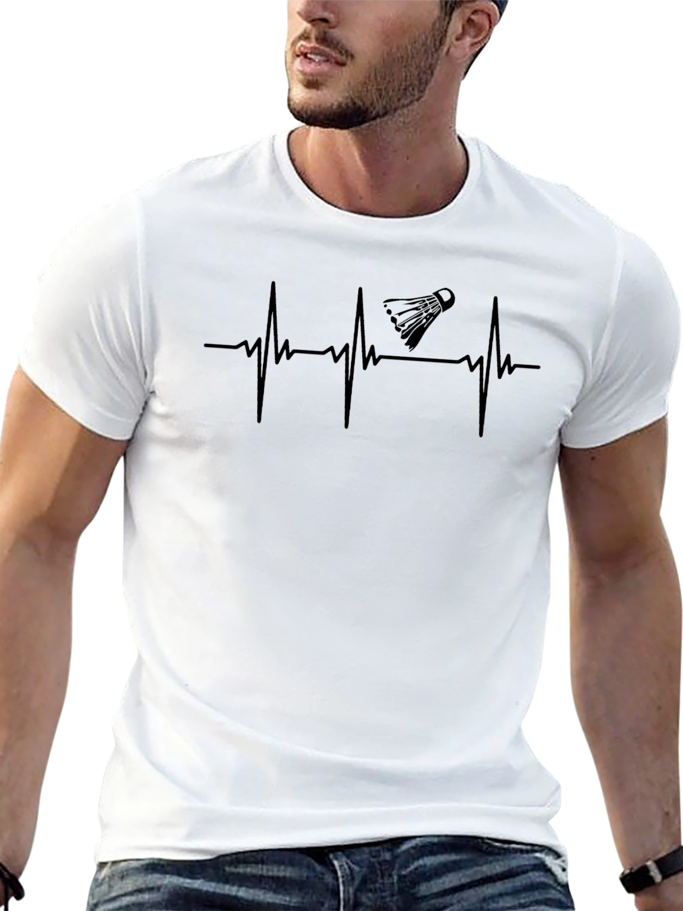 Badminton Heartbeat T-Shirt - Love for Sports