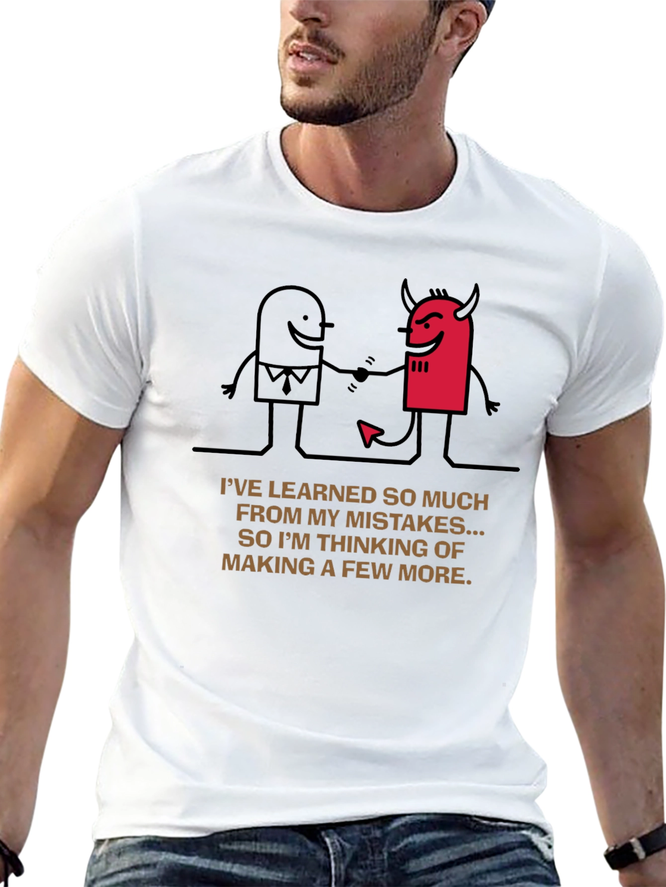 Mistakes Tee: Funny Graphic Novelty Shirt