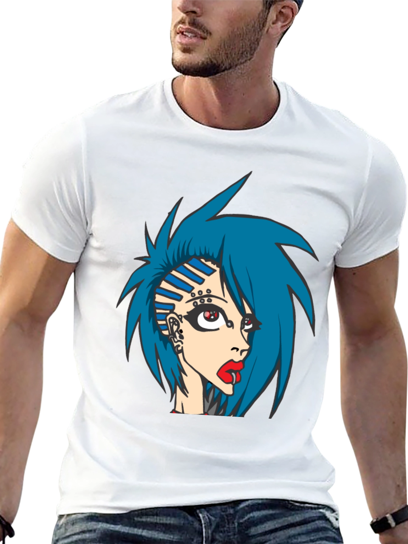 Edgy Anime Girl Graphic Tee